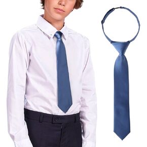 Kajeer Kids Boys Ties Neckties Adjustable - Pre-tied Toddler Tie Solid Color Buckle Ties for Boys Girls in Saudi Arabia