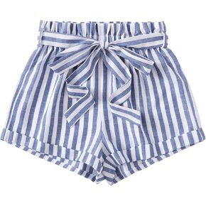 Floerns Women's Tie Bow Floral Print Summer Beach Elastic Shorts