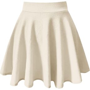 PUKAVT Women's Basic Casual Skirts A-Line Mini Flared Stretchy Skater Party Skirt in Kuwait