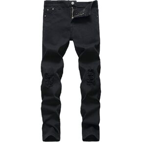 JLLDS LKMQA Boy's Skinny Fit Ripped Destroyed Distressed Slim Fashion Stretch Jeans Pants in Saudi Arabia