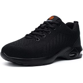 FENLERN Womens Steel Toe Shoes Comfortable Safety Work Lightweight Sneakers Breathable Air Cushion