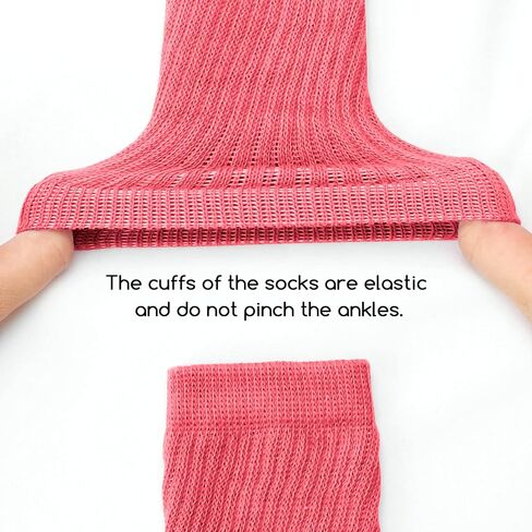 Auranso Little Girl Slouch Socks Knee High Cotton Socks 9 Pairs Girls Long Crew Socks in Kuwait