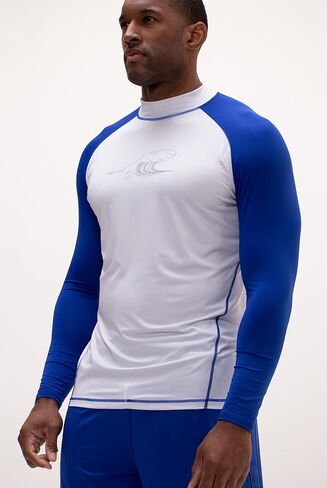 DEVOPS 2 Pack Men's Swim Shirts Rashguard UPF 50+ UV Sun Protection T-Shirt Quick Dry Fishing Beach T Shirts Long Sleeve in Kuwait