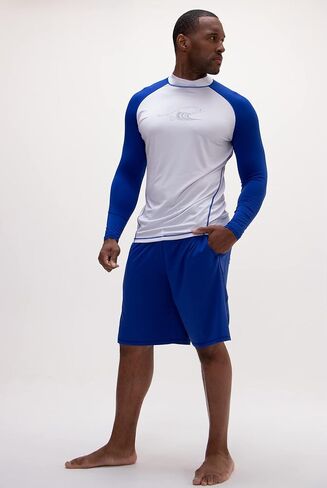 DEVOPS 2 Pack Men's Swim Shirts Rashguard UPF 50+ UV Sun Protection T-Shirt Quick Dry Fishing Beach T Shirts Long Sleeve in Kuwait