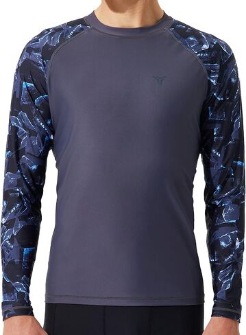 Men's Swim Shirts Rash Guard UPF 50+ Long & Short Sleeve UV Sun Protection Summer Shirts Fishing Hiking T-Shirt in Saudi Arabia