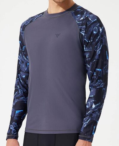Men's Swim Shirts Rash Guard UPF 50+ Long & Short Sleeve UV Sun Protection Summer Shirts Fishing Hiking T-Shirt in Saudi Arabia