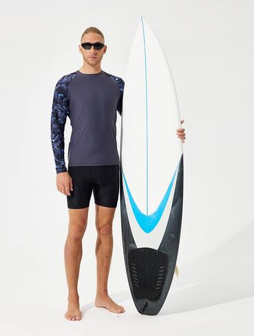 Men's Swim Shirts Rash Guard UPF 50+ Long & Short Sleeve UV Sun Protection Summer Shirts Fishing Hiking T-Shirt in Saudi Arabia