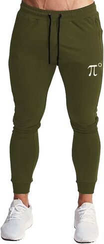 Wangdo Men's Joggers Sweatpants Gym Training Workout Pants Slim Fit with Zipper Pockets in Kuwait