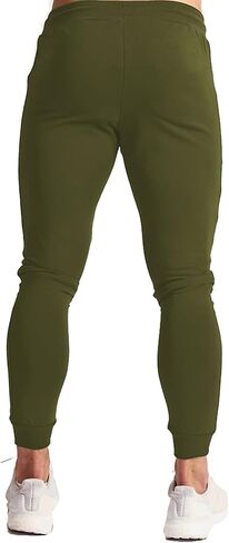 Wangdo Men's Joggers Sweatpants Gym Training Workout Pants Slim Fit with Zipper Pockets in Kuwait