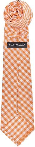 Jacob Alexander Boys' Prep Gingham Checkered Pattern Neck Tie in Kuwait