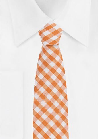Jacob Alexander Boys' Prep Gingham Checkered Pattern Neck Tie in Kuwait