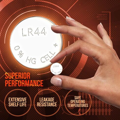 بطارية AmVolt 50 Pack LR44 AG13 SR44 357 303 LR44G - [طاقة فائقة] بطاريات خلوية قلوية ممتازة 1.5 فولت غير قابلة لإعادة الشحن للساعات والأجهزة الإلكترونية - تاريخ انتهاء الصلاحية 2024 in Saudi Arabia