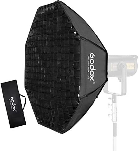 Godox Octagon Softbox 47" 120cm Bowens Mount and Honeycomb Grid Softbox for Monolight Photo Studio Strobe Lighting in Saudi Arabia