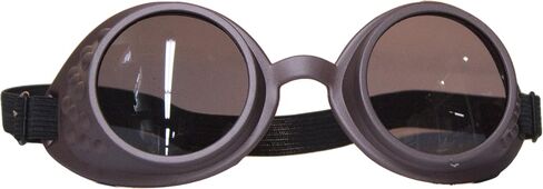 Deluxe Velvet 4.25 Inch Steampunk Top Hat with Removable Goggles in Saudi Arabia