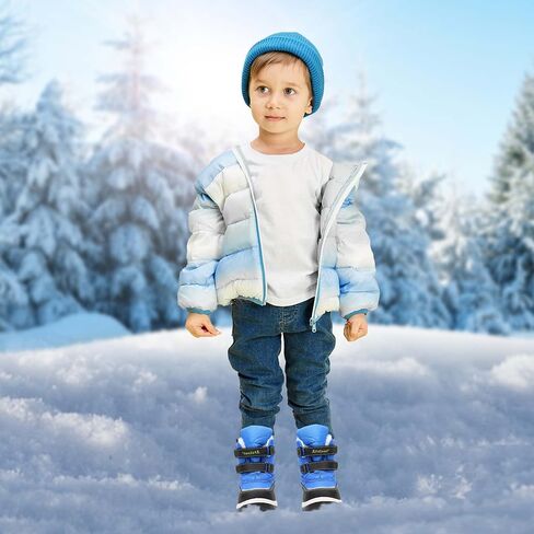 Apakowa Kid's Boys Girls Winter Snow Boots (Toddler/Little Kid) in Kuwait