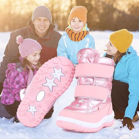 FANTURE Winter Snow Boots for Boy and Girl Outdoor with Fur Lined(Toddler/Little Kids) in Saudi Arabia