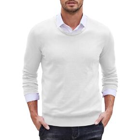 COOFANDY Men's Dress Crew Neck Sweater Slim Fit Lightweight Long Sleeve Sweater in Saudi Arabia