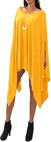 Vivicastle Women's USA Loose Bat Wing Dolman Poncho Tunic Dress Top in Kuwait