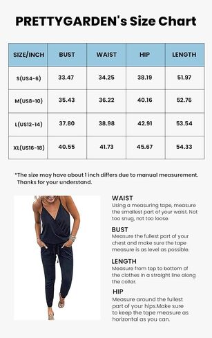 PRETTYGARDEN Women's Summer Casual Jumpsuits Wrap V Neck Sleeveless One Piece Pants Romper with Pockets in Kuwait