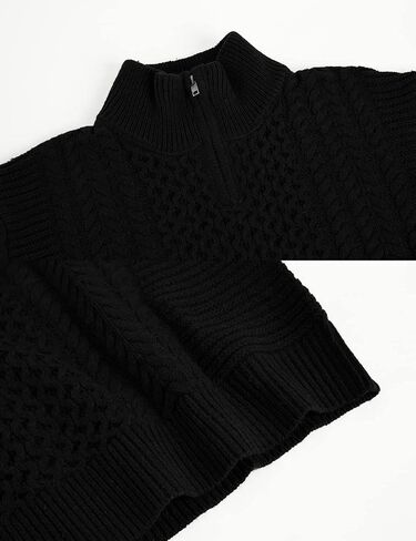 Vinsekep Men's Irish Fisherman Sweaters Cable Knit Half Zip Jacquard Pullover Sweater in Saudi Arabia