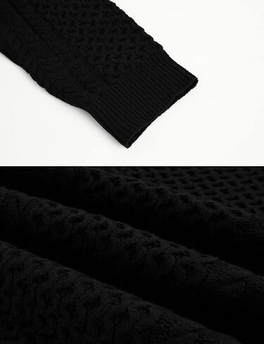 Vinsekep Men's Irish Fisherman Sweaters Cable Knit Half Zip Jacquard Pullover Sweater in Saudi Arabia