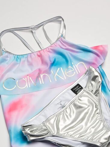 Calvin Klein Girls' One-piece Swimsuit With Upf 50+ Sun Protection in Saudi Arabia