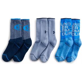 Under Armour Phenom 5.0 3-Pack Crew Socks Medium 4Y-8Y
