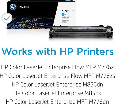 Original HP 659X Cyan High-yield Toner Cartridge | Works with HP Color LaserJet Enterprise M856, HP Color LaserJet Enterprise MFP M776 Series | W2011X in Saudi Arabia