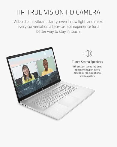 أحدث كمبيوتر محمول HP 17 لعام 2022، شاشة 17 بوصة HD+ مضادة للتوهج، الجيل الحادي عشر من Intel Core i7-1165G7، Intel Iris Xe Graphics، ذاكرة الوصول العشوائي 32 جيجابايت، 1 تيرابايت PCIe SSD، عمر بطارية طويل، كاميرا ويب، ميكروفونات، Windows 11 in Kuwait