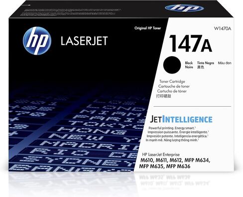 Original HP 147Y Black Extra High-yield Toner Cartridge | Works with HP LaserJet Enterprise M611, M612 Series, HP LaserJet Enterprise MFP M634, M635, M636 Series | W1470Y in Saudi Arabia