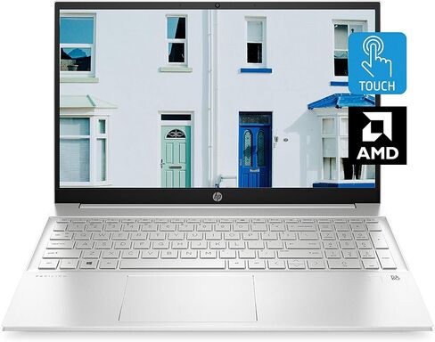 HP Pavilion 15 Laptop, AMD Ryzen 5 4500U Processor, 8 GB RAM, 512 GB SSD Storage, 15.6-inch HD Touchscreen, Windows 10 Home, Micro-Edge Display, Backlit Keyboard (15-eh0010nr, 2020) in Saudi Arabia