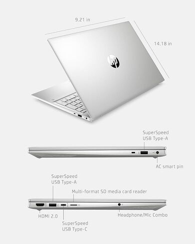 HP Pavilion 15 Laptop, AMD Ryzen 5 4500U Processor, 8 GB RAM, 512 GB SSD Storage, 15.6-inch HD Touchscreen, Windows 10 Home, Micro-Edge Display, Backlit Keyboard (15-eh0010nr, 2020) in Saudi Arabia