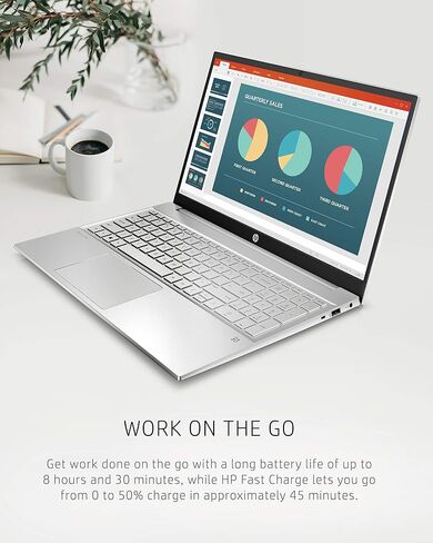 HP Pavilion 15 Laptop, AMD Ryzen 5 4500U Processor, 8 GB RAM, 512 GB SSD Storage, 15.6-inch HD Touchscreen, Windows 10 Home, Micro-Edge Display, Backlit Keyboard (15-eh0010nr, 2020) in Saudi Arabia