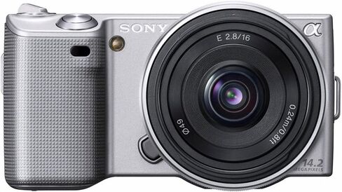 Sony Alpha NEX-5A/S Digital Camera with 16mm f/2.8 Lens (Silver) (OLD MODEL) in Saudi Arabia