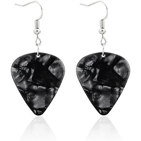 FunBoat Eddie Munson Guitar Pick Earring - Rock Music Necklace - Fashion Jewelry Gifts for Kids Girls Teens Women Men