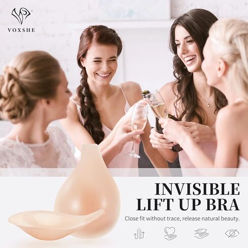 حمالة صدر لاصقة قابلة لإعادة الاستخدام، حمالة صدر لاصقة من السيليكون ذاتية اللصق، حمالة صدر لاصقة غير مرئية بدون ظهر عميقة على شكل حرف V لكأس A/B/C عارية للنساء in Kuwait