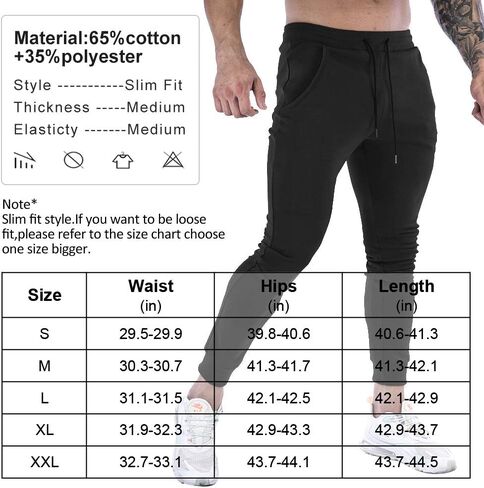 Wangdo Men's Slim Joggers Gym Workout Pants,Sport Training Tapered Sweatpants,Casual Athletics Joggers for Running in Kuwait