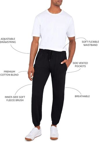 Andrew Scott Men's Fleece Joggers Pants | Multi Pack | Athletic Loose-fit Sweatpants for Workout, Running, Training in Kuwait