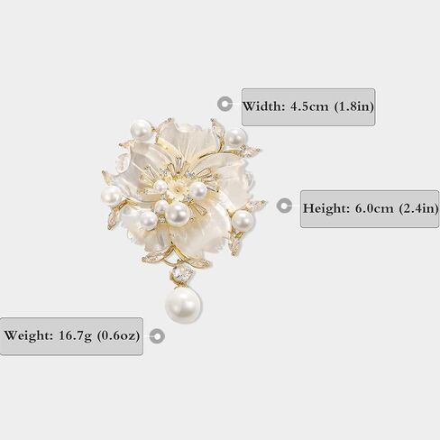 AILONMEI Floral Series Brooch Jewelry For Woman Fashion, Large Costume Broches & Pins Christmas Gift in Kuwait