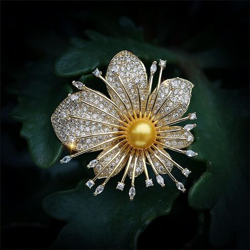 AILONMEI Floral Series Brooch Jewelry For Woman Fashion, Large Costume Broches & Pins Christmas Gift in Kuwait