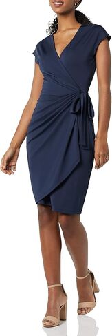 Amazon Essentials Women's Classic Cap Sleeve Wrap Dress (Available in Plus Size) in Kuwait