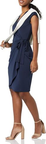 Amazon Essentials Women's Classic Cap Sleeve Wrap Dress (Available in Plus Size) in Kuwait