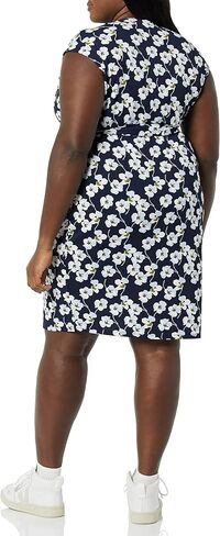 Amazon Essentials Women's Classic Cap Sleeve Wrap Dress (Available in Plus Size) in Kuwait