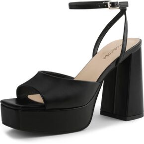 Modatop Platform Heels for Women Platform Sandals Womens Chunky Heel Open Toe Pumps Ankle Strap Womens Wedding Party Pumps Shoes