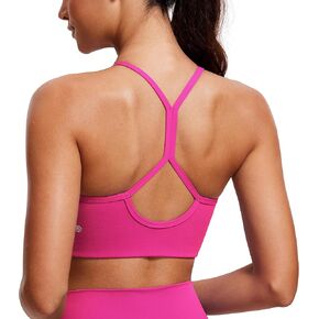 حمالة صدر رياضية للسيدات من CRZ YOGA Butterluxe برقبة عالية وظهر على شكل حرف Y - حمالة صدر مبطنة بظهر راسيرباك وحزام رفيع للتمرين واليوجا in Kuwait