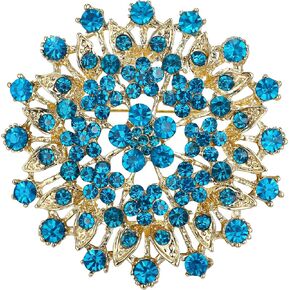 EVER FAITH Women's Austrian Crystal Elegant Flower Leaf Bridal Corsage Brooch Pin in Saudi Arabia