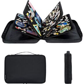 HUHYNN Enamel Pin Display Pages, Brooch Enamel Pin Carrying Case with 4 Pages, Enamel Pin Display Binder for Brooch Pin Collections Storage
