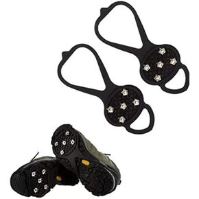 TreereSea Ice Spikes for Shoes, Universal Ice Cleats Ice Grips Non-Slip Shoe Grips for Ice Sports- Anti Slip Rubber Grips with 5 Steel Studs Crampon in Kuwait