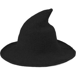 Century Star Women Witch Hat for Halloween Wool Hats Wide Brim Spire Knitted Cap Party and Daily in Saudi Arabia