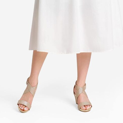 DREAM PAIRS Women's Elastic Ankle Strap Wedge Sandals in Kuwait